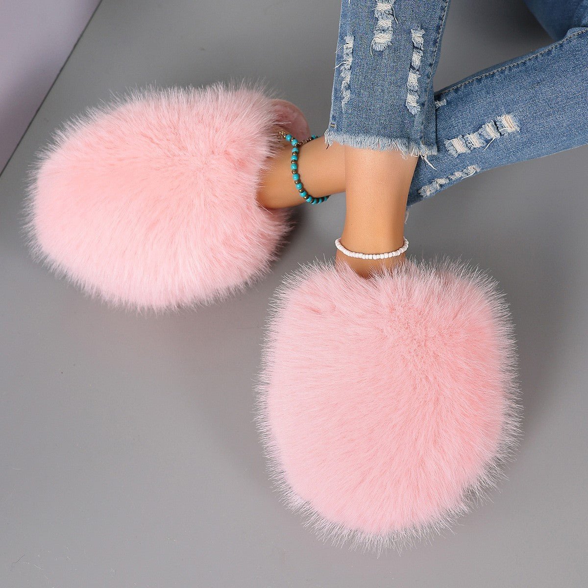 Plush Cloud Comfort Fluffy Slippers - Luxuriously Soft Closed - Toe House Shoes - merch gone viral.