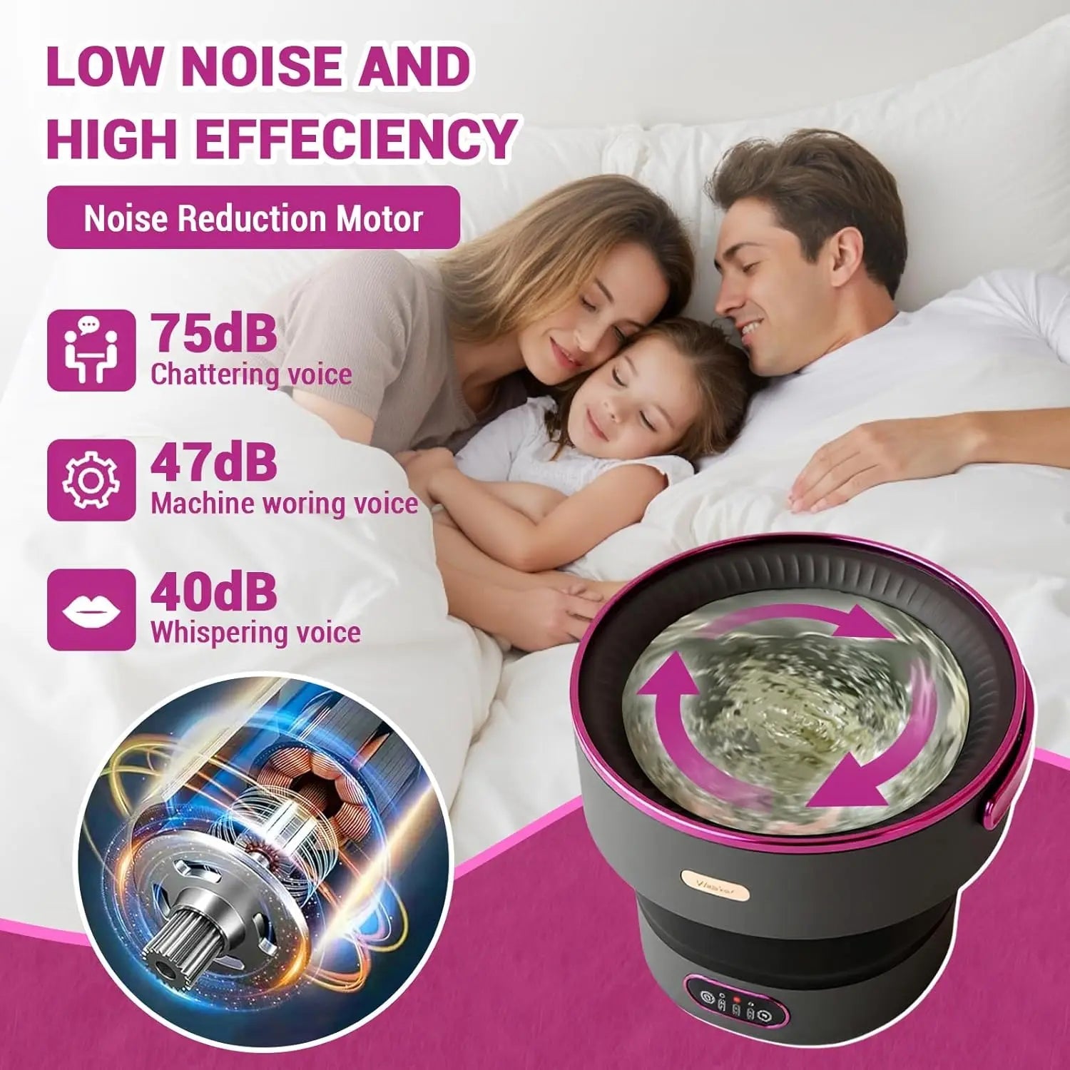 Portable Washing Machine 13L Foldable Mini Washer with with 4 Modes and Spin Basket Deep Cleaning of Underwear Baby Clothes - merch gone viral.