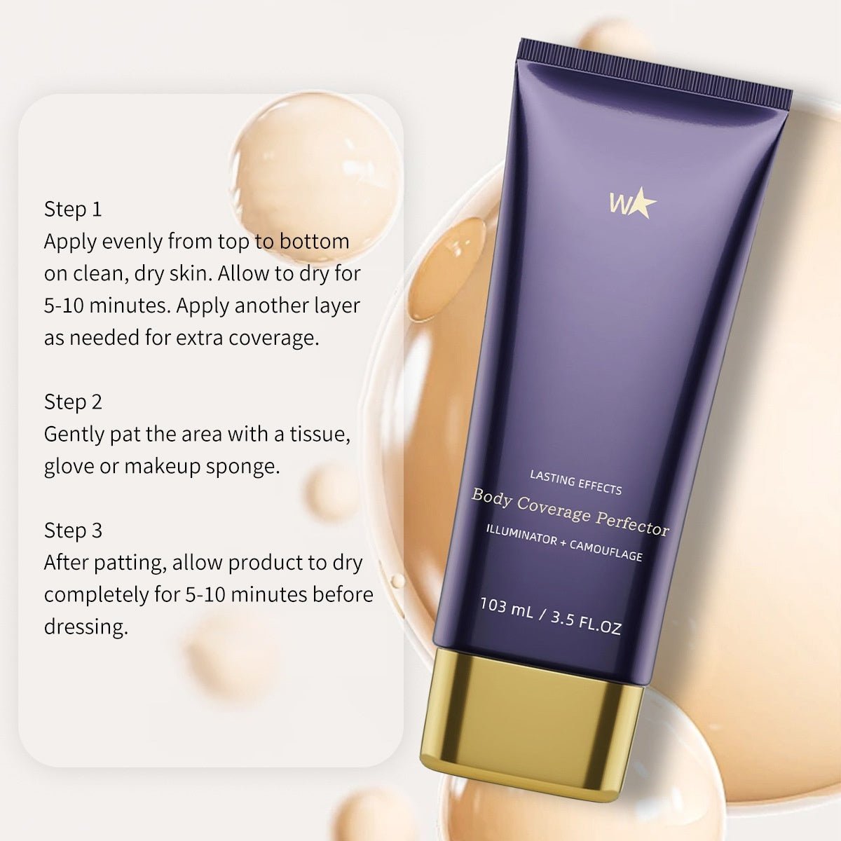 Premium Body Tattoo Concealer Care Cream Waterproof Long Lasting Coverage With Precision Brush - merch gone viral.
