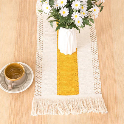 Premium Burlap Table Runner with Crochet Lace Trim - merch gone viral.