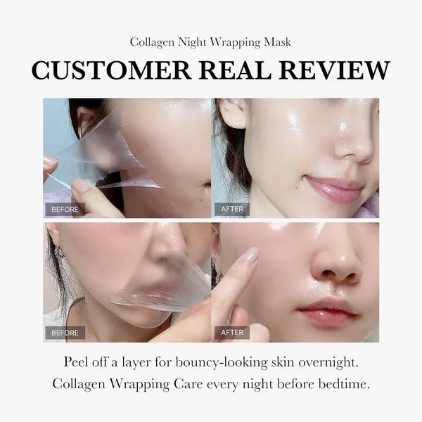 Premium Collagen Overnight Sleep Mask - Transformative Peel Treatment for Radiant, Flawless Skin - merch gone viral.