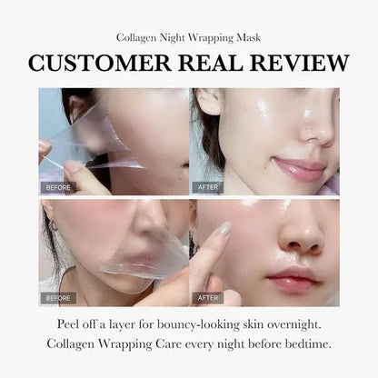 Premium Collagen Overnight Sleep Mask - Transformative Peel Treatment for Radiant, Flawless Skin - merch gone viral.