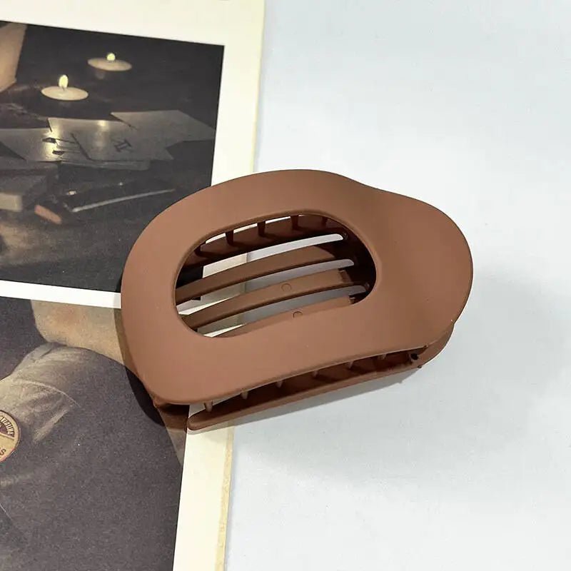 Premium Matte Finish Flat Oval Hair Claw Clip Elite - merch gone viral.