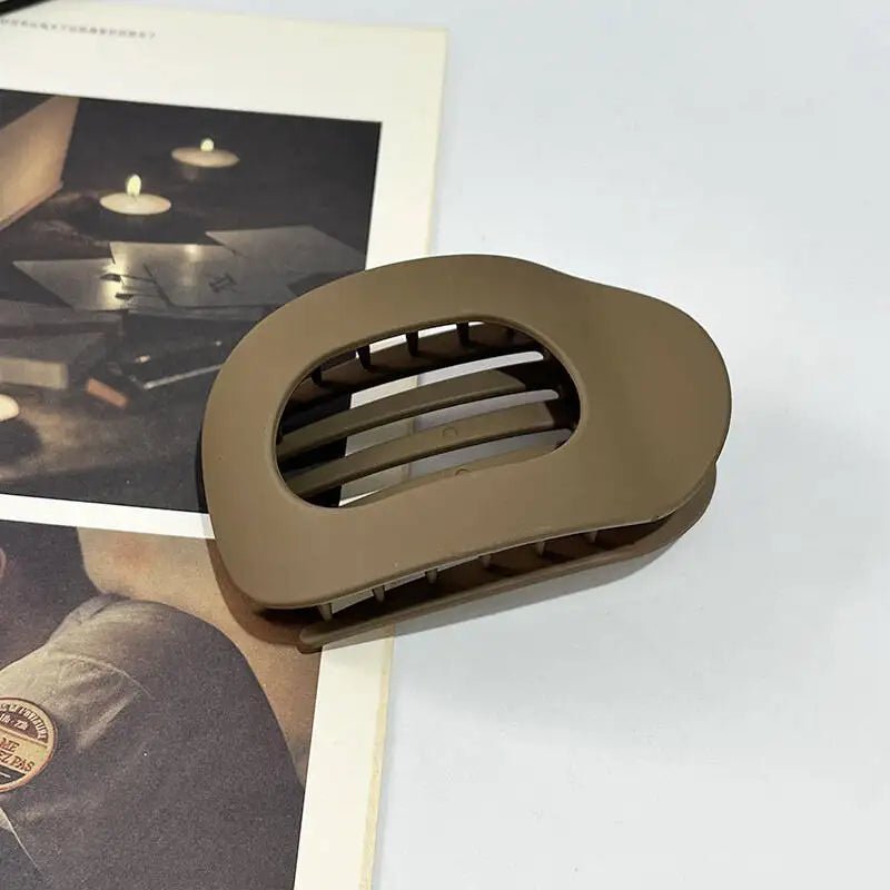 Premium Matte Finish Flat Oval Hair Claw Clip Elite - merch gone viral.
