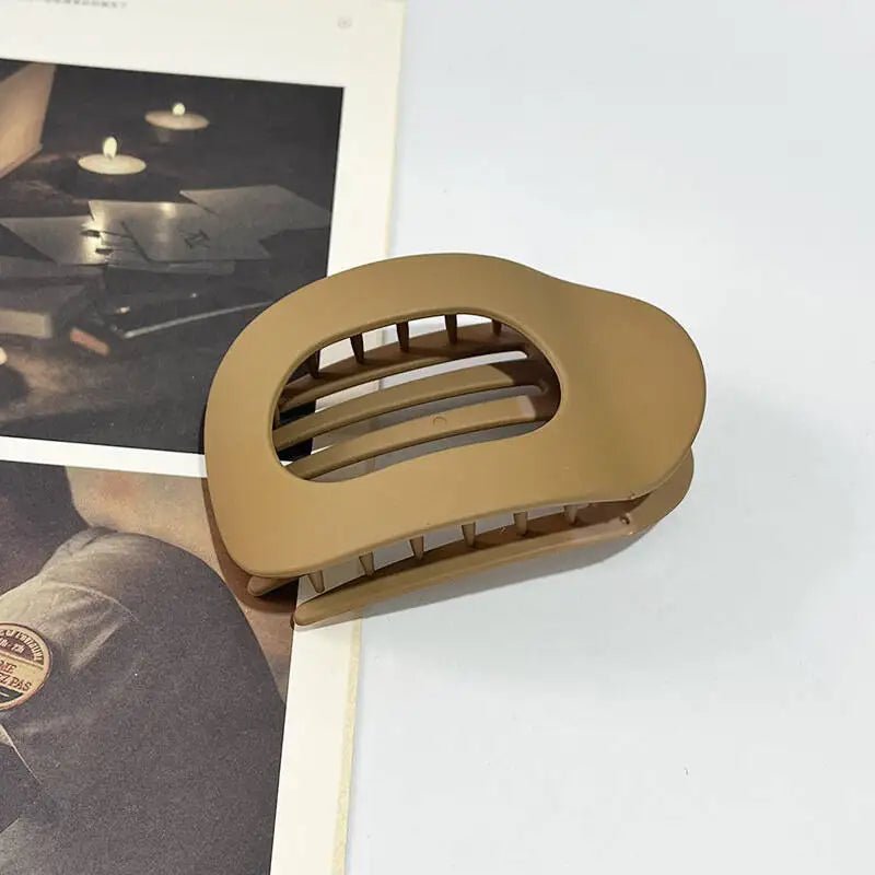 Premium Matte Finish Flat Oval Hair Claw Clip Elite - merch gone viral.
