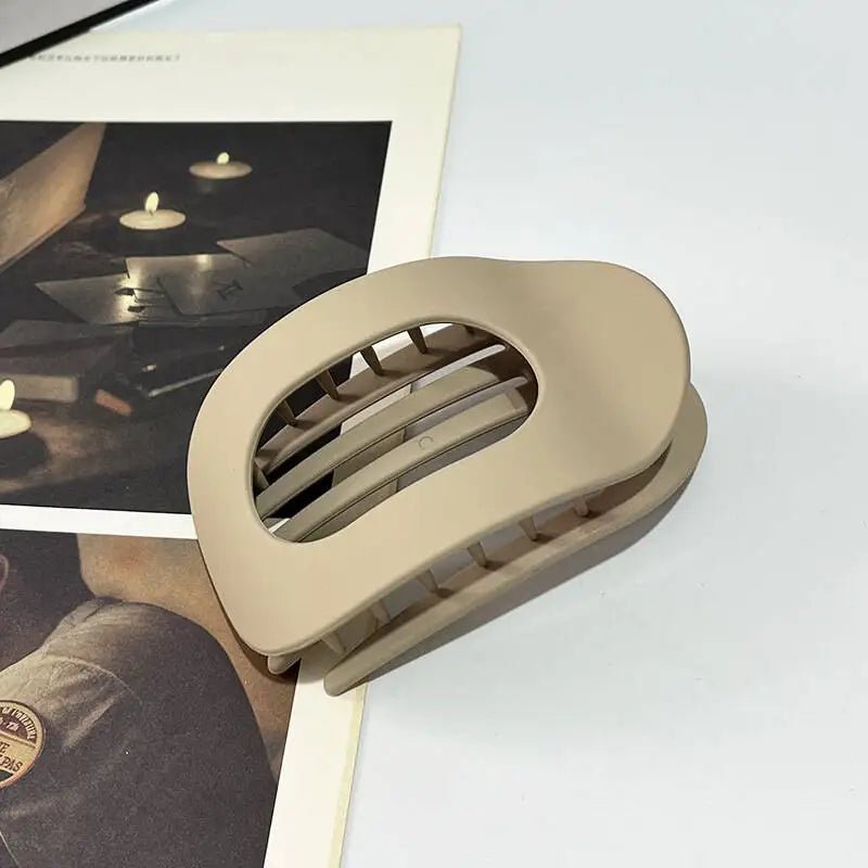 Premium Matte Finish Flat Oval Hair Claw Clip Elite - merch gone viral.