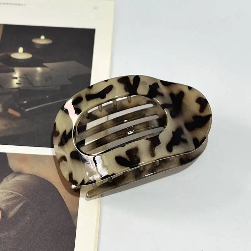 Premium Simple Collection Flat Oval Hair Claw Clip For Women Gentle Secure Hold For All Hair Types Exclusive Accessory - merch gone viral.