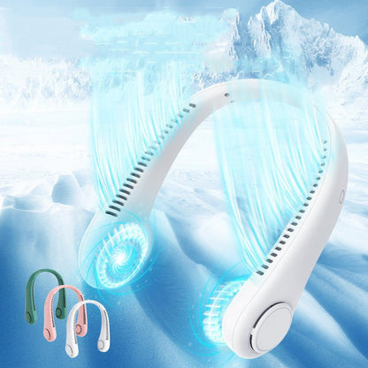 Rechargeable Neck Fan With Hands Free USB Bladeless Design For On The Go Cooling - Merch Gone Viral