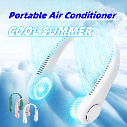 Rechargeable Neck Fan With Hands Free USB Bladeless Design For On The Go Cooling - Merch Gone Viral
