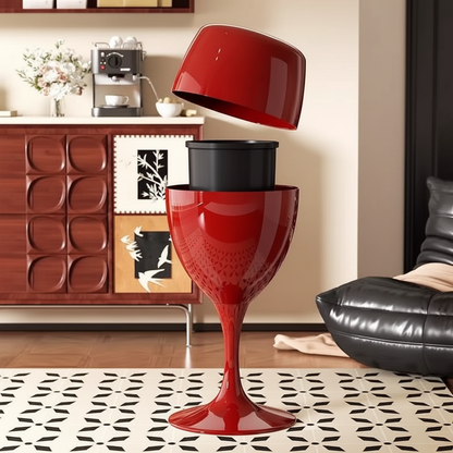 Red Wine Glass Trash Can Ultra HD