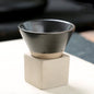Retro Tea Cup Handcrafted Japanese Coarse Pottery Teacup For Tea Lovers Earthy Compact Texture - merch gone viral.