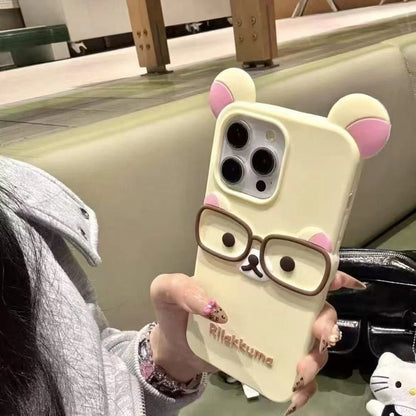 Rilakkuma Bear Chocolate Silicone iPhone Case Exclusive Limited Edition Anti Scratch Anti Fingerprint - merch gone viral.