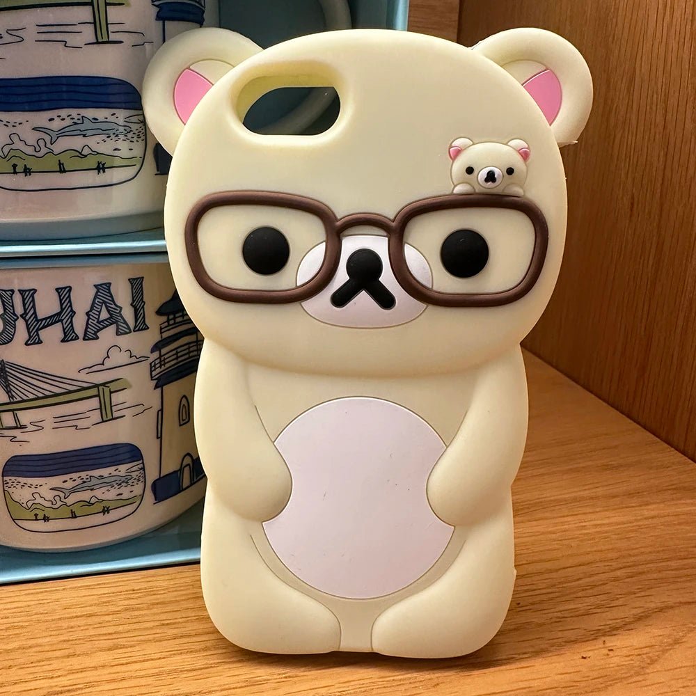 Rilakkuma Bear Chocolate Silicone iPhone Case Exclusive Limited Edition Anti Scratch Anti Fingerprint - merch gone viral.
