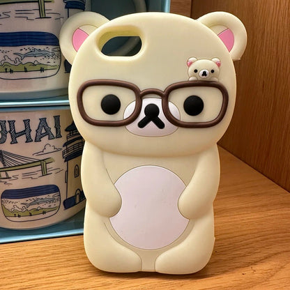 Rilakkuma Bear Chocolate Silicone iPhone Case Exclusive Limited Edition Anti Scratch Anti Fingerprint - merch gone viral.