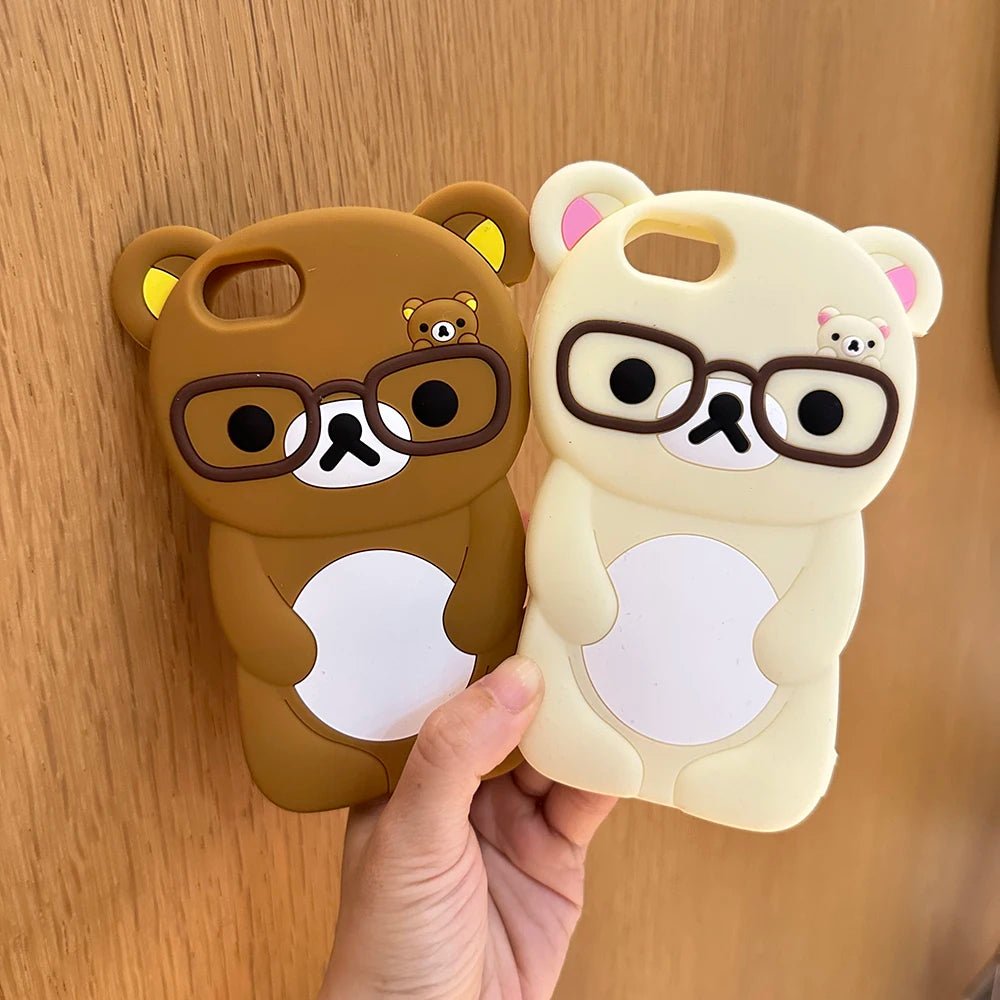 Rilakkuma Bear Chocolate Silicone iPhone Case Exclusive Limited Edition Anti Scratch Anti Fingerprint - merch gone viral.