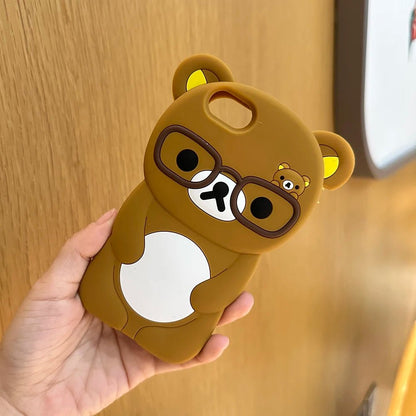 Rilakkuma Bear Chocolate Silicone iPhone Case Exclusive Limited Edition Anti Scratch Anti Fingerprint - merch gone viral.