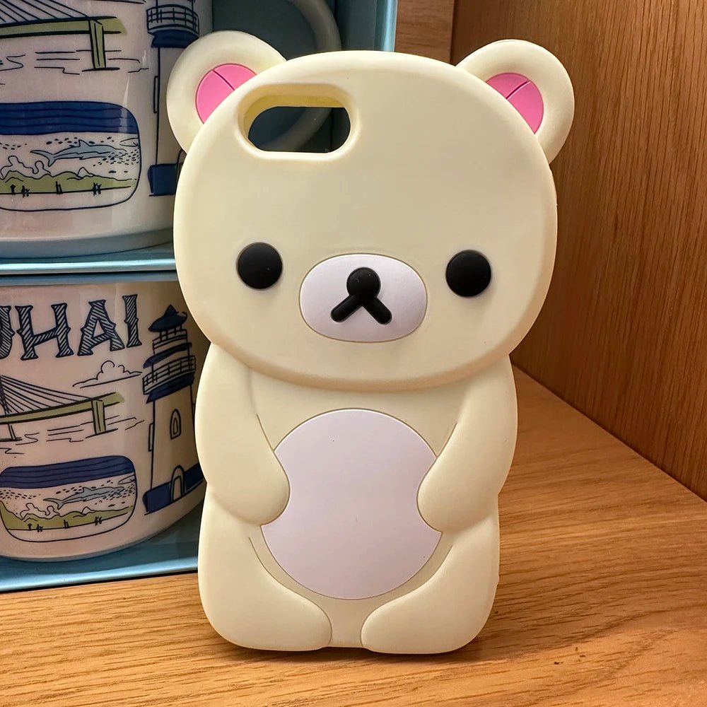 Rilakkuma Bear Chocolate Silicone iPhone Case Exclusive Limited Edition Anti Scratch Anti Fingerprint - merch gone viral.