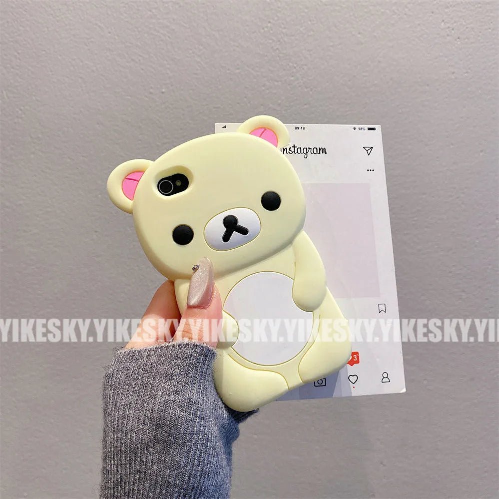 Rilakkuma Bear Chocolate Silicone iPhone Case Exclusive Limited Edition Anti Scratch Anti Fingerprint - merch gone viral.