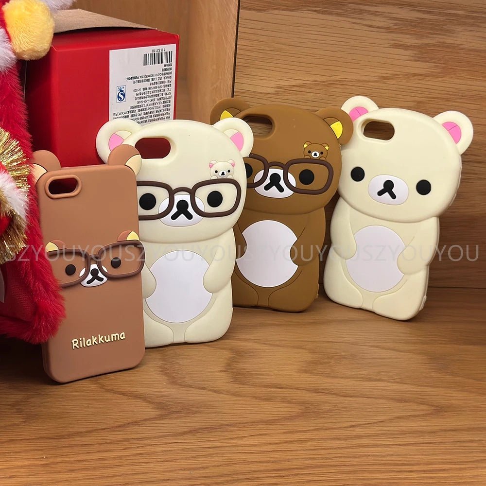 Rilakkuma Bear Chocolate Silicone iPhone Case Exclusive Limited Edition Anti Scratch Anti Fingerprint - merch gone viral.