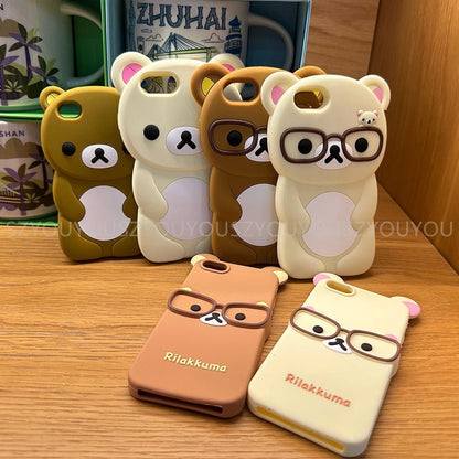 Rilakkuma Bear Chocolate Silicone iPhone Case Exclusive Limited Edition Anti Scratch Anti Fingerprint - merch gone viral.