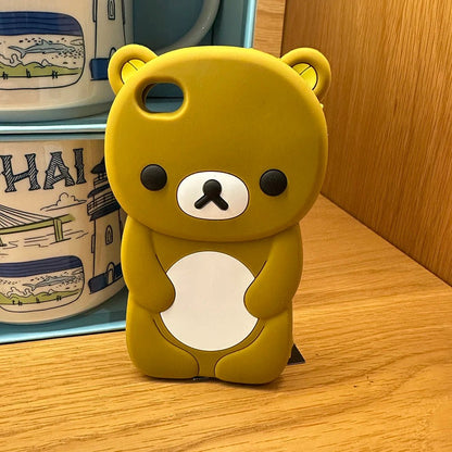 Rilakkuma Bear Chocolate Silicone iPhone Case Exclusive Limited Edition Anti Scratch Anti Fingerprint - merch gone viral.