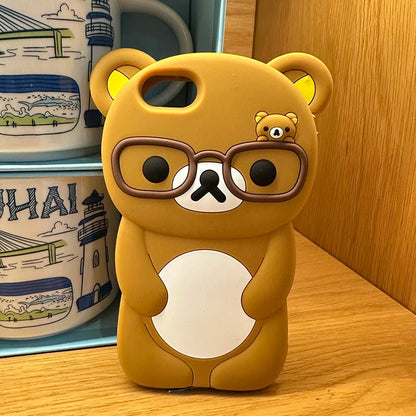 Rilakkuma Bear Chocolate Silicone iPhone Case Exclusive Limited Edition Anti Scratch Anti Fingerprint - merch gone viral.