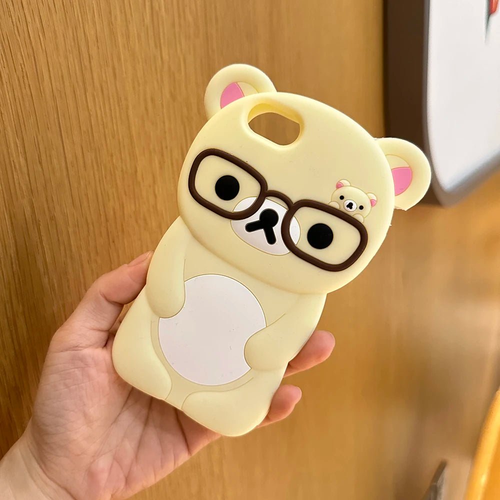 Rilakkuma Bear Chocolate Silicone iPhone Case Exclusive Limited Edition Anti Scratch Anti Fingerprint - merch gone viral.