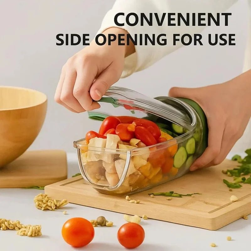 Salad Pod, Salad Jar for Lunch, Vertical Layering Salad Pod Built, Portable Leakproof Container with Side Opening, Keep It Fresh - merch gone viral.