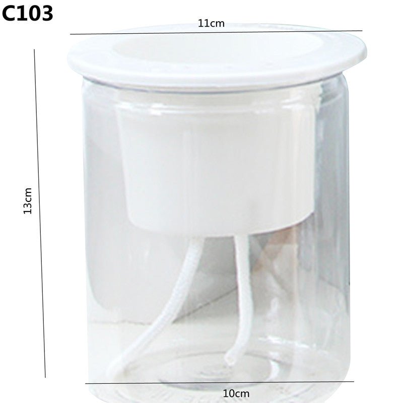 Self Watering Mini Round Plastic Succulent Pot for Office Desk - Merch Gone Viral