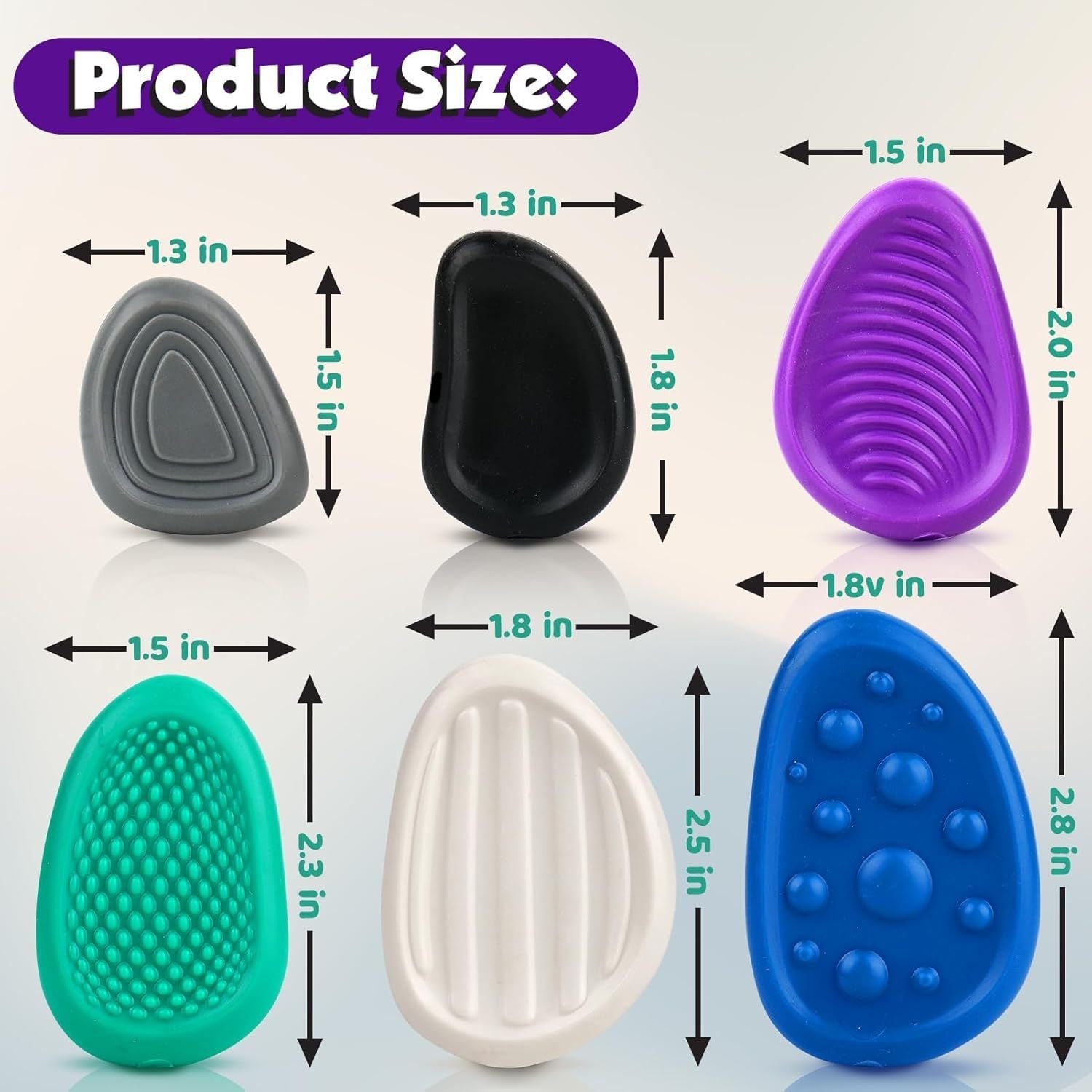 Sensory Stone 6 Pack Soft Silicone Stone Toy - Merch Gone Viral