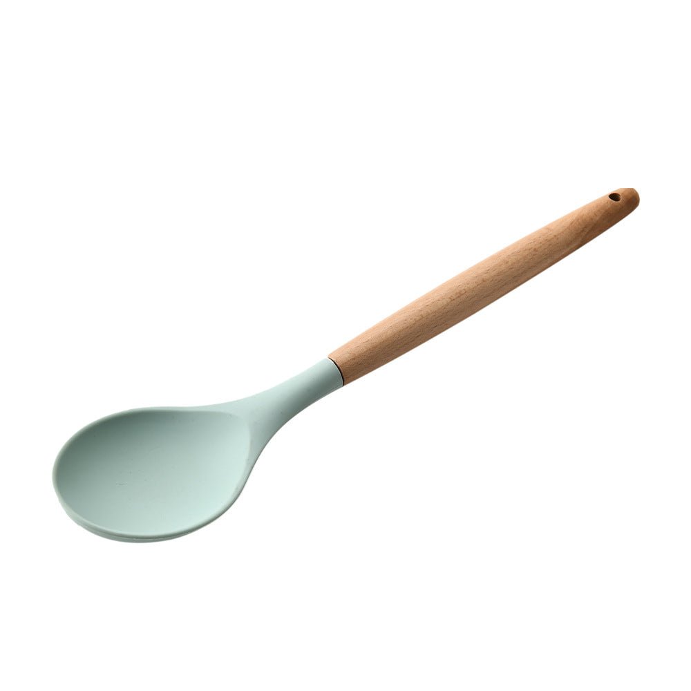 Silicone Kitchen Utensils With Wooden Handle Heat Resistant - Merch Gone Viral