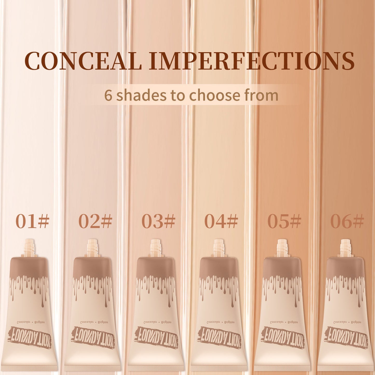 Silk Lux Concealing Foundation BB Cream Elite Oil Control Brightening For Natural Coverage Six Shades - merch gone viral.