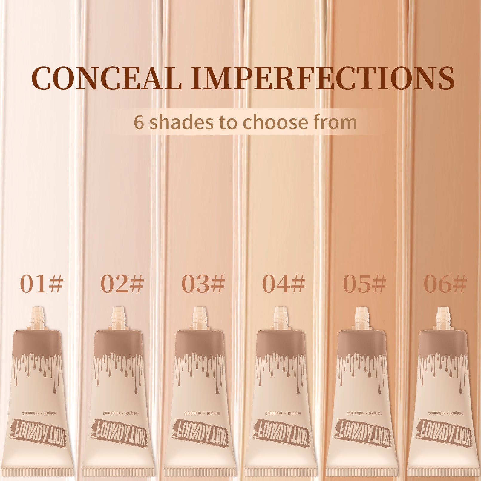 Silk Lux Concealing Foundation BB Cream Elite Oil Control Brightening For Natural Coverage Six Shades - merch gone viral.