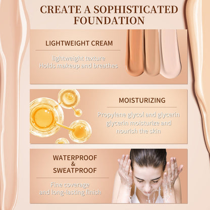 Silk Lux Concealing Foundation BB Cream Elite Oil Control Brightening For Natural Coverage Six Shades - merch gone viral.