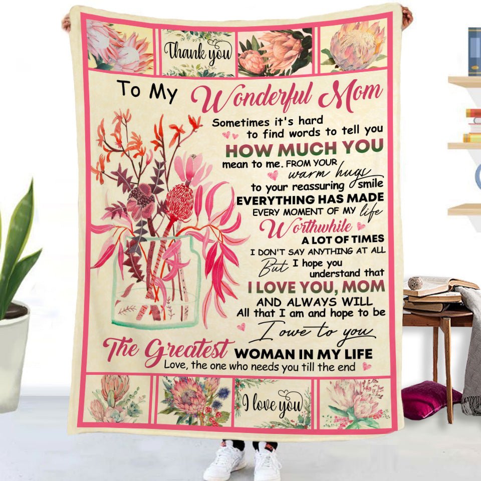 Soft Oversized Throw Gift Blanket With Inspirational Words - Merch Gone Viral