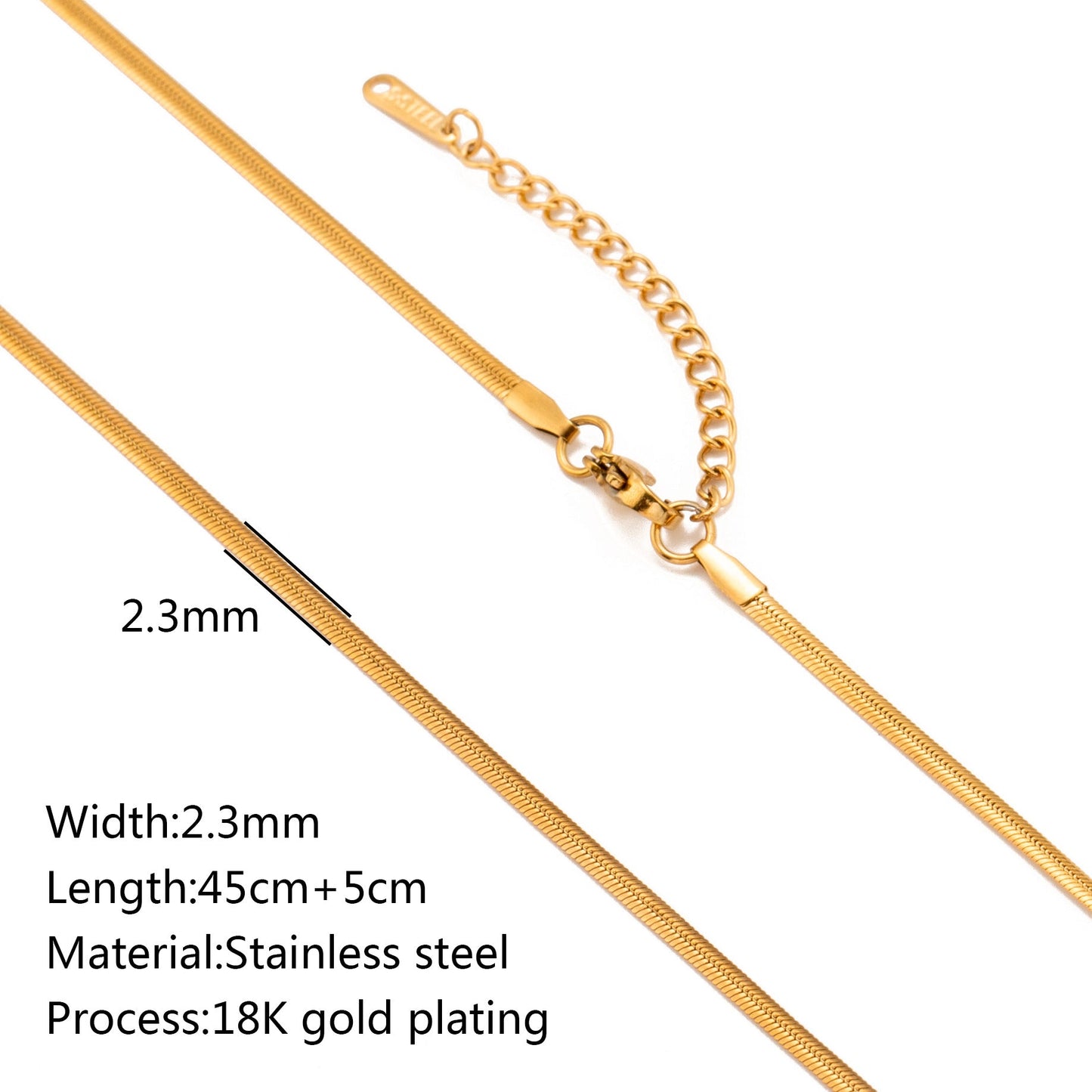Stainless Steel Vacuum Vapor Plating 18K Gold Color Protection Lip Chain Accessories - merch gone viral.
