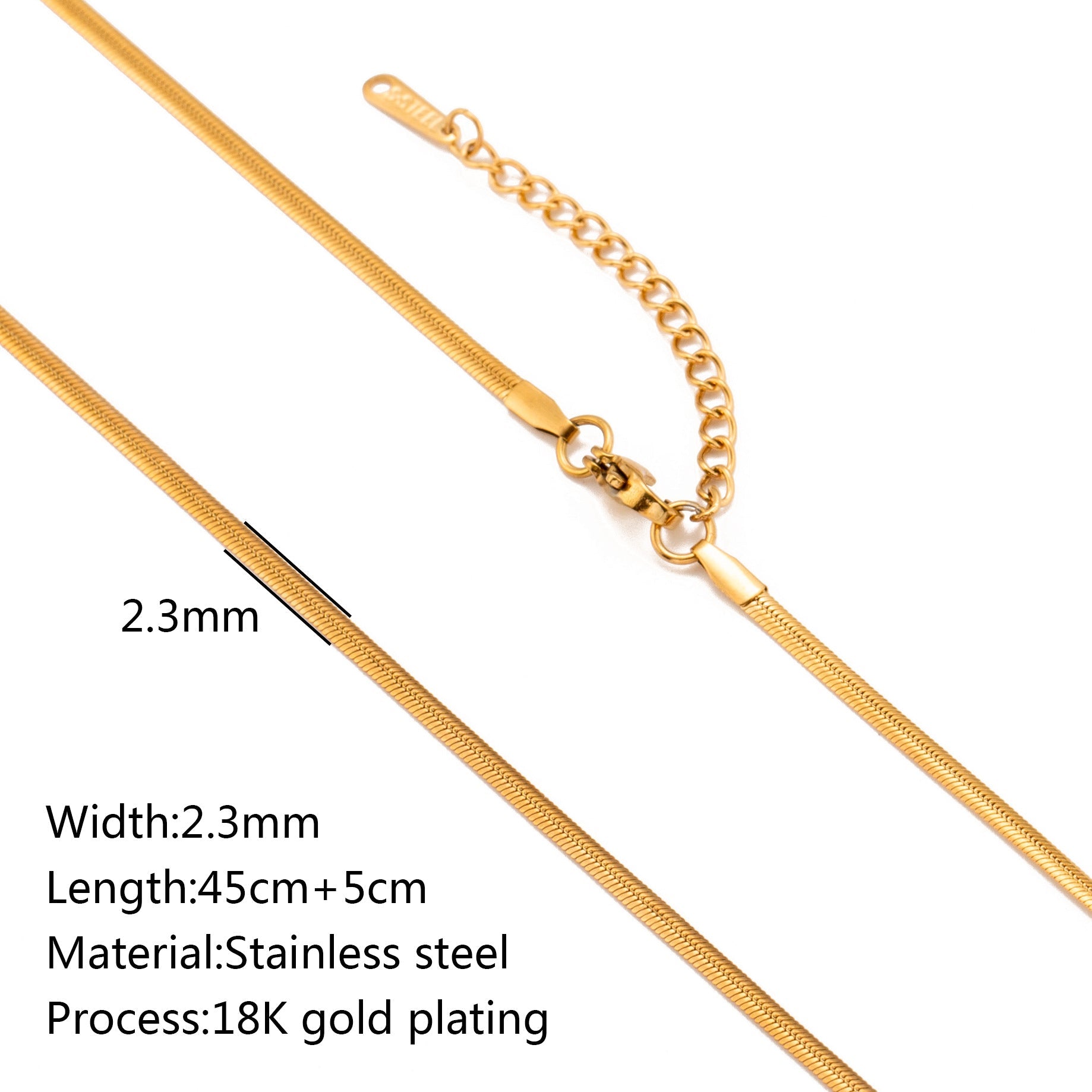 Stainless Steel Vacuum Vapor Plating 18K Gold Color Protection Lip Chain Accessories - merch gone viral.