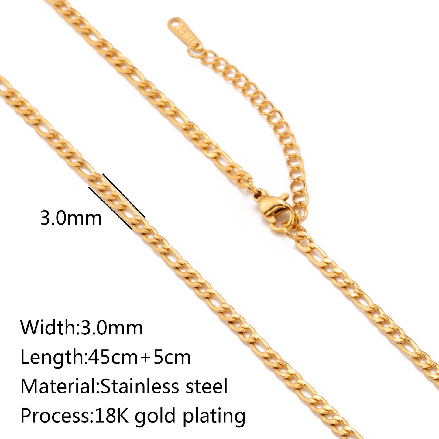 Stainless Steel Vacuum Vapor Plating 18K Gold Color Protection Lip Chain Accessories - merch gone viral.
