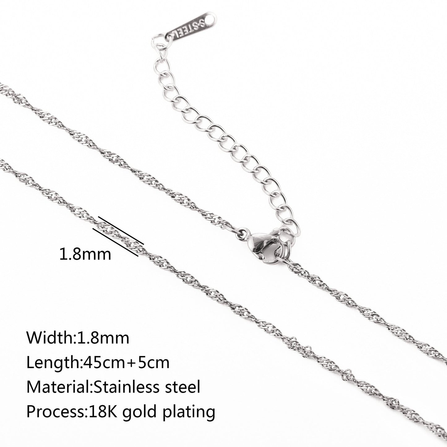 Stainless Steel Vacuum Vapor Plating 18K Gold Color Protection Lip Chain Accessories - merch gone viral.