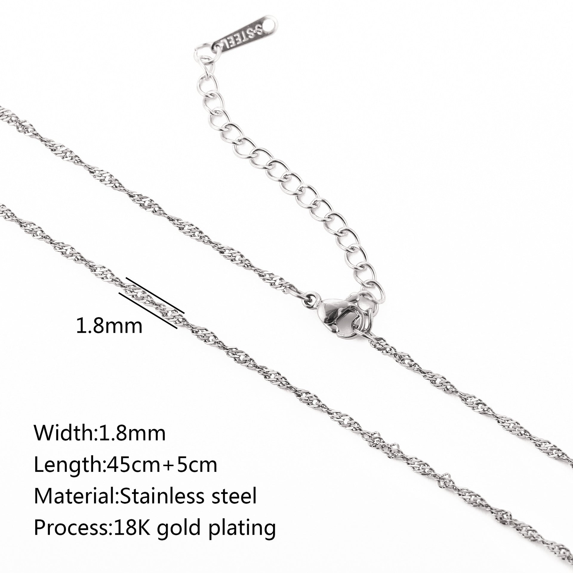 Stainless Steel Vacuum Vapor Plating 18K Gold Color Protection Lip Chain Accessories - merch gone viral.