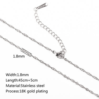Stainless Steel Vacuum Vapor Plating 18K Gold Color Protection Lip Chain Accessories - merch gone viral.