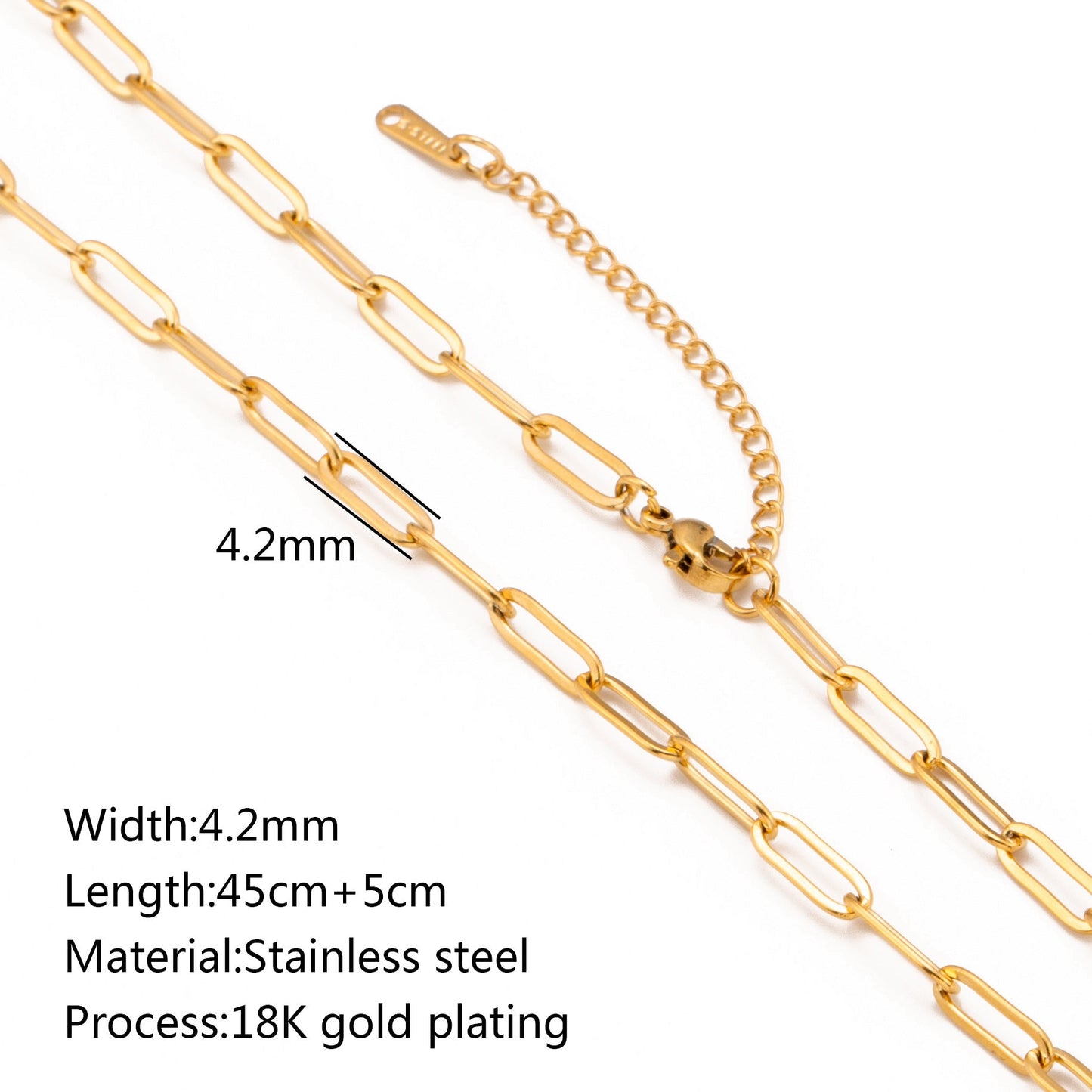 Stainless Steel Vacuum Vapor Plating 18K Gold Color Protection Lip Chain Accessories - merch gone viral.