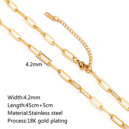Stainless Steel Vacuum Vapor Plating 18K Gold Color Protection Lip Chain Accessories - merch gone viral.