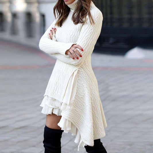 Sweater Women's New Loose Knit Sweater Dress - merch gone viral.