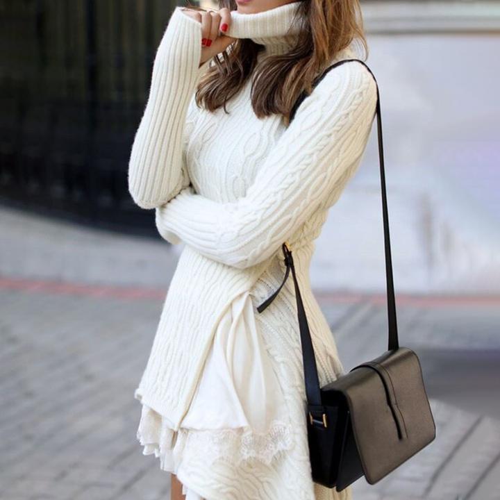 Sweater Women's New Loose Knit Sweater Dress - merch gone viral.