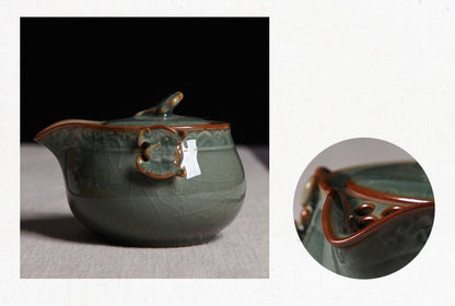 Tea Set Celadon Ceramic Teapot and Cups Tea Set - Merch Gone Viral