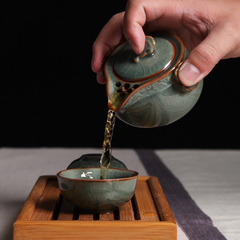 Tea Set Celadon Ceramic Teapot and Cups Tea Set - Merch Gone Viral