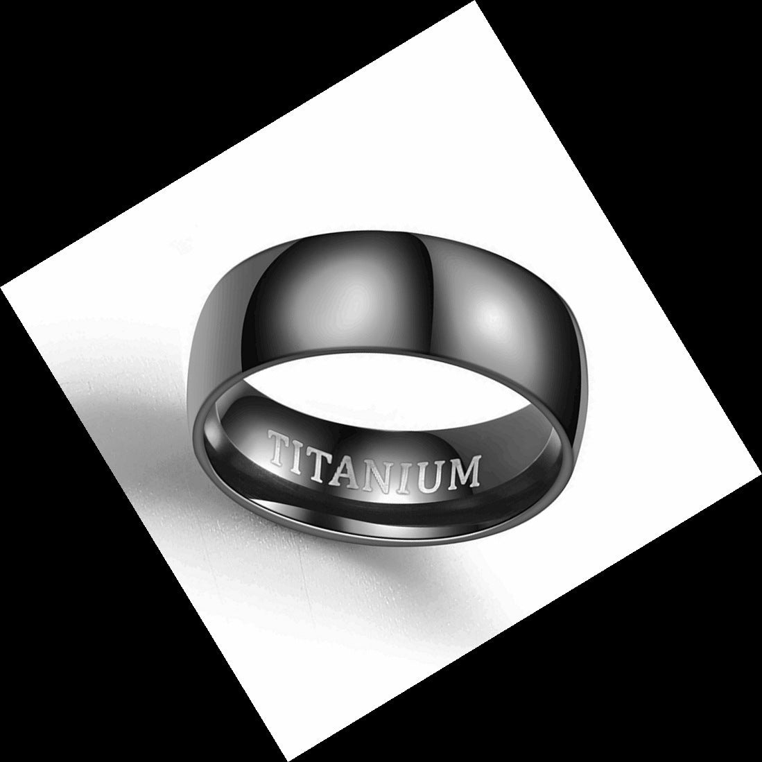 Timeless 8mm Black Stainless Steel Ring — Modern Luxury for the Gentleman - merch gone viral.