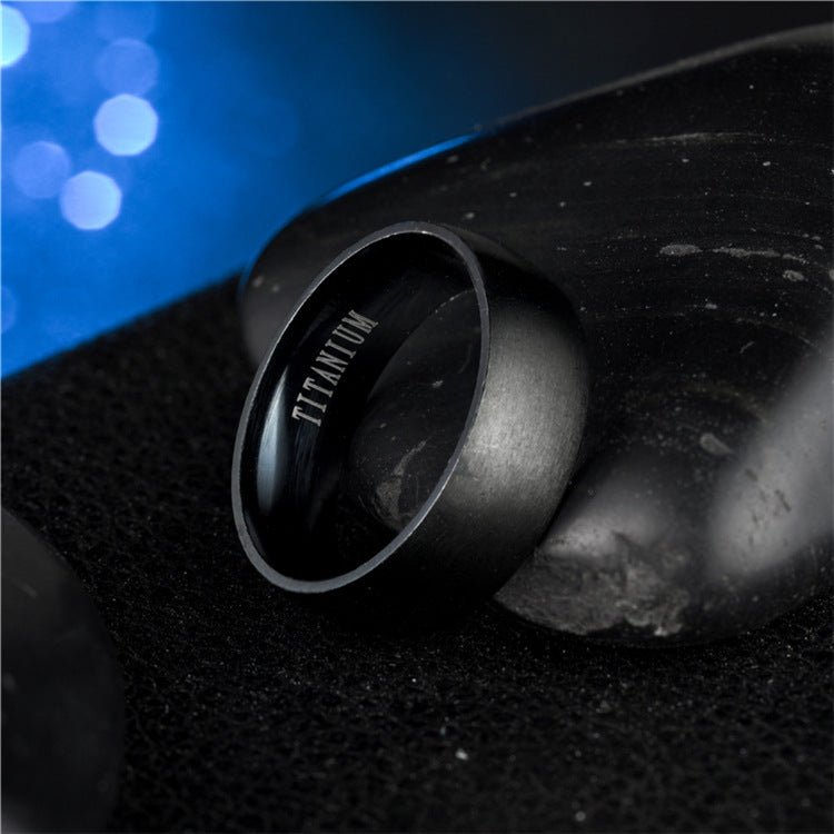 Timeless 8mm Black Stainless Steel Ring — Modern Luxury for the Gentleman - merch gone viral.