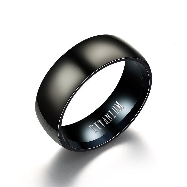 Timeless 8mm Black Stainless Steel Ring — Modern Luxury for the Gentleman - merch gone viral.